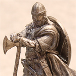 Оловянная миниатюра викинг XIв.