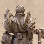 Оловянная миниатюра гном с топором